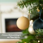 13 Weihnachtskugeln aus Pappmaché – Braun – Bild 2
