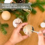13 Weihnachtskugeln aus Pappmaché – Braun – Bild 4
