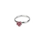 Busy Lizzie - Ring - Strass - Herz Hellrosa