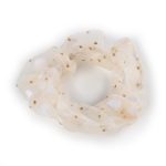 Busy Lizzie - Scrunchie - Organza - Goldpunkte - Beige