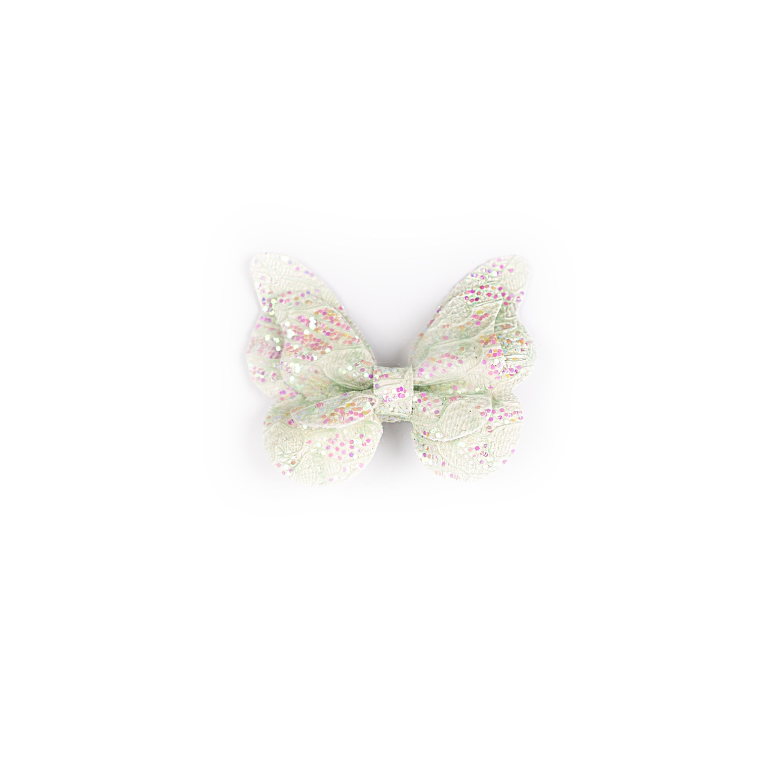 BSL301678 Busy Lizzie - Haarspange - Glitzerschmetterling - Grün – Bild 1