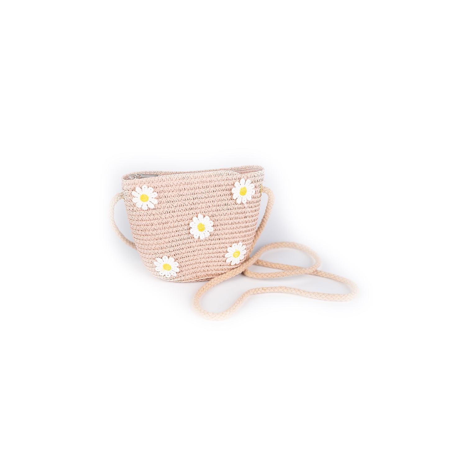 BSL301693 Busy Lizzie - Strohtasche - Hellrosa - Blume – Bild 1