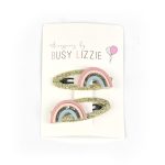 Busy Lizzie - Haarspangen - Regenbogen