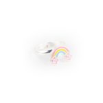 Busy Lizzie - Ring - Regenbogen mit Blumen