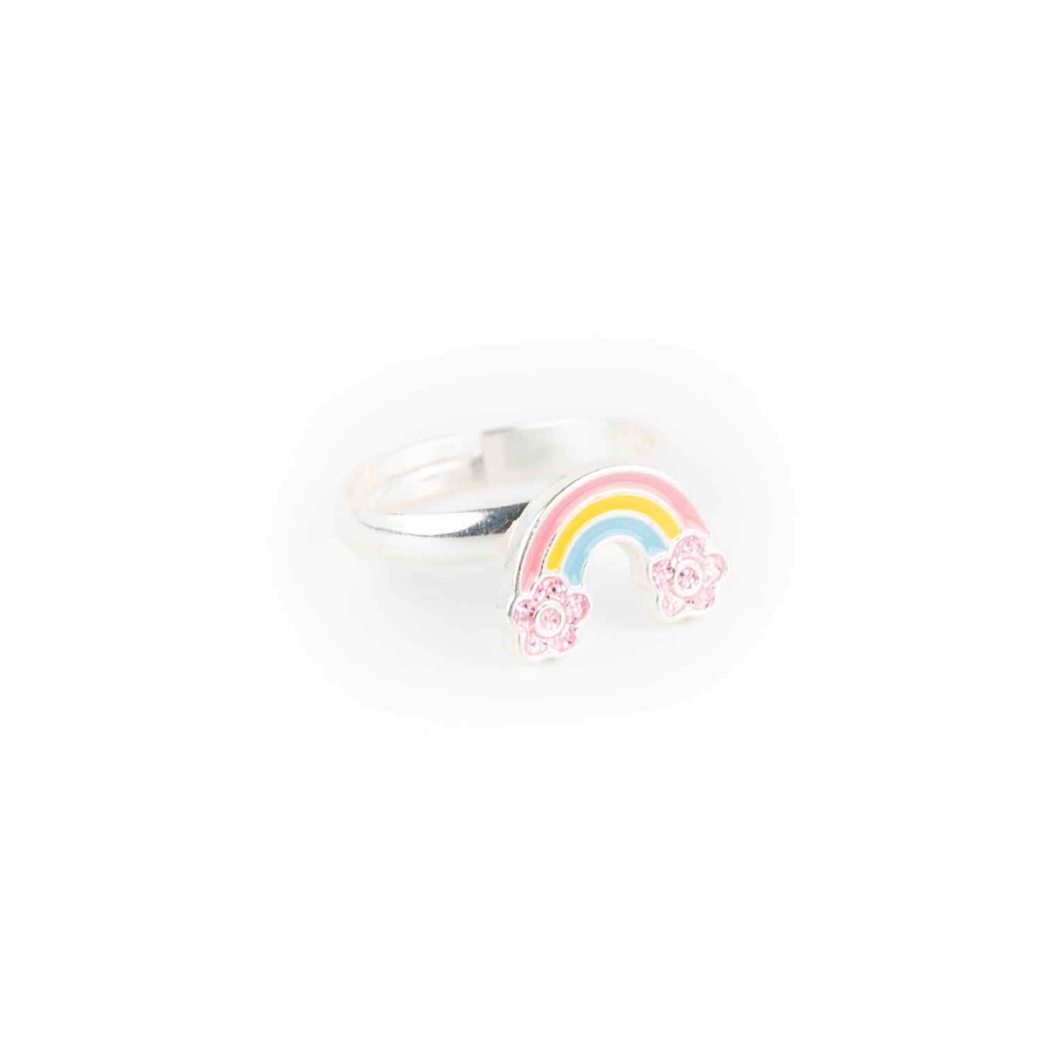 BSL330025 Busy Lizzie - Ring - Regenbogen mit Blumen – Bild 1
