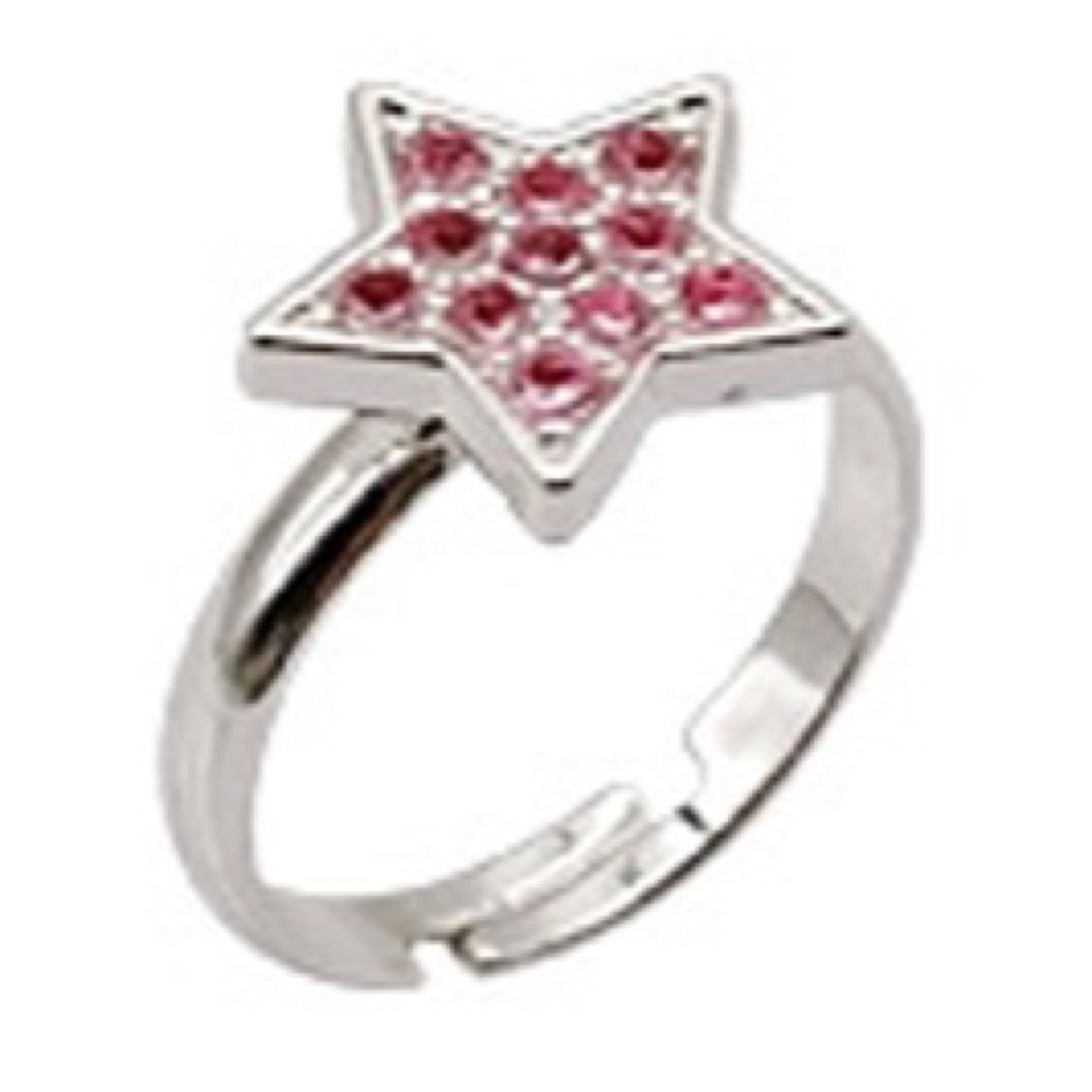 BSL330039 Busy Lizzie - Ring - Pinker Funkelstern – Bild 1