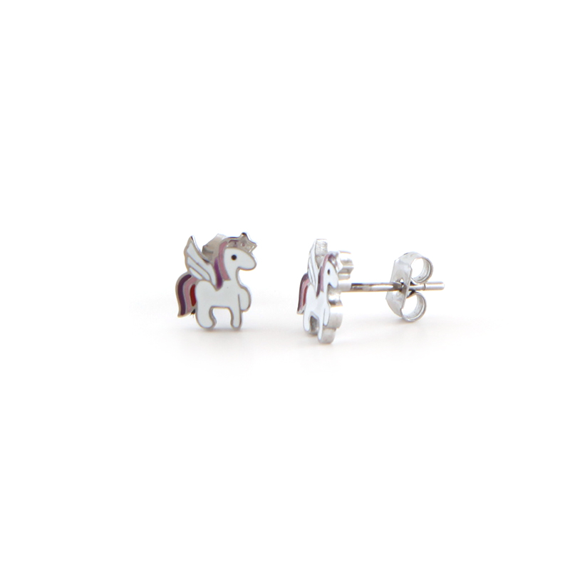 BSL400098 Busy Lizzie - Ohrringe - Edelstahl - Einhorn – Bild 1