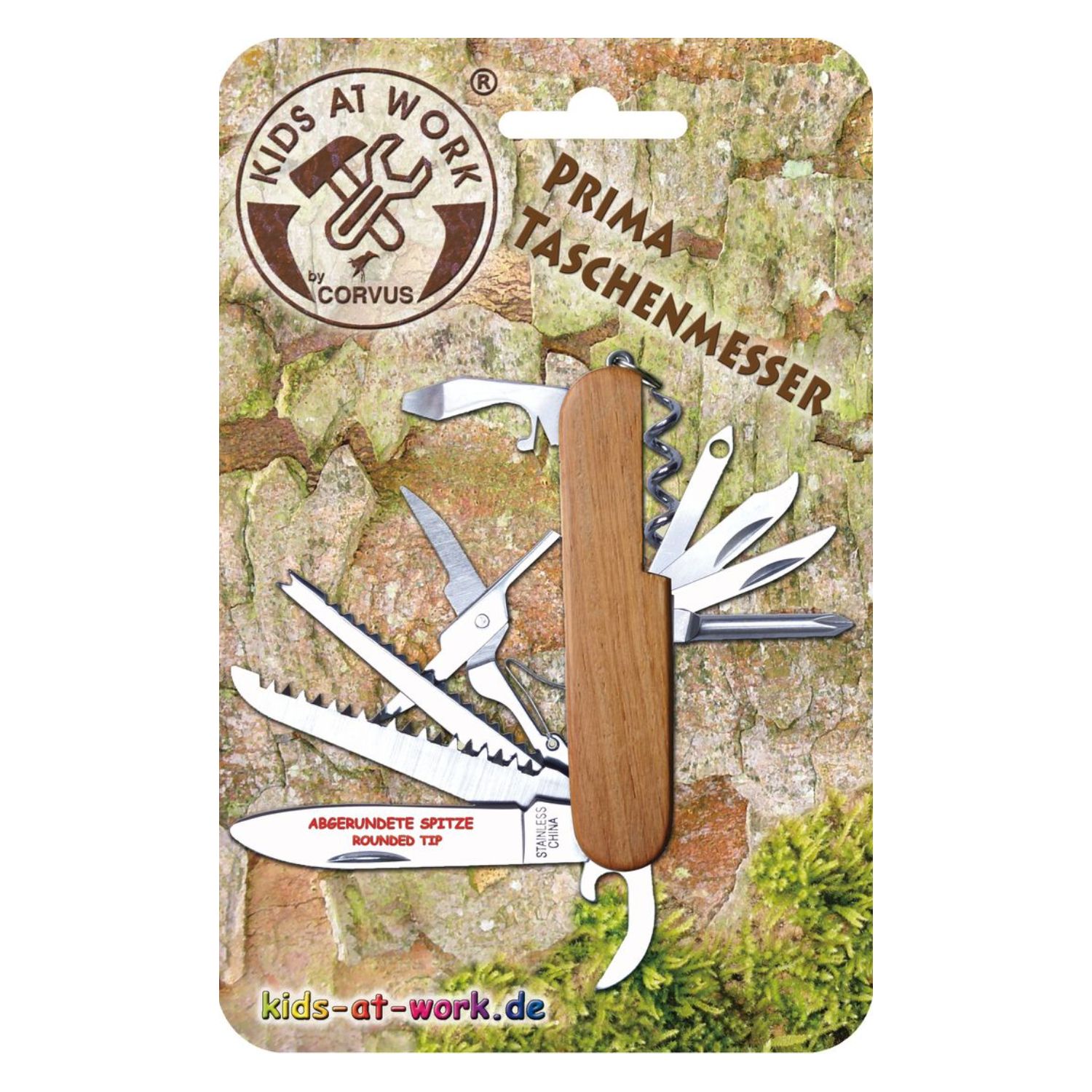 CORA750226_001 Taschenmesser Holz m. runder Spitze – Bild 1
