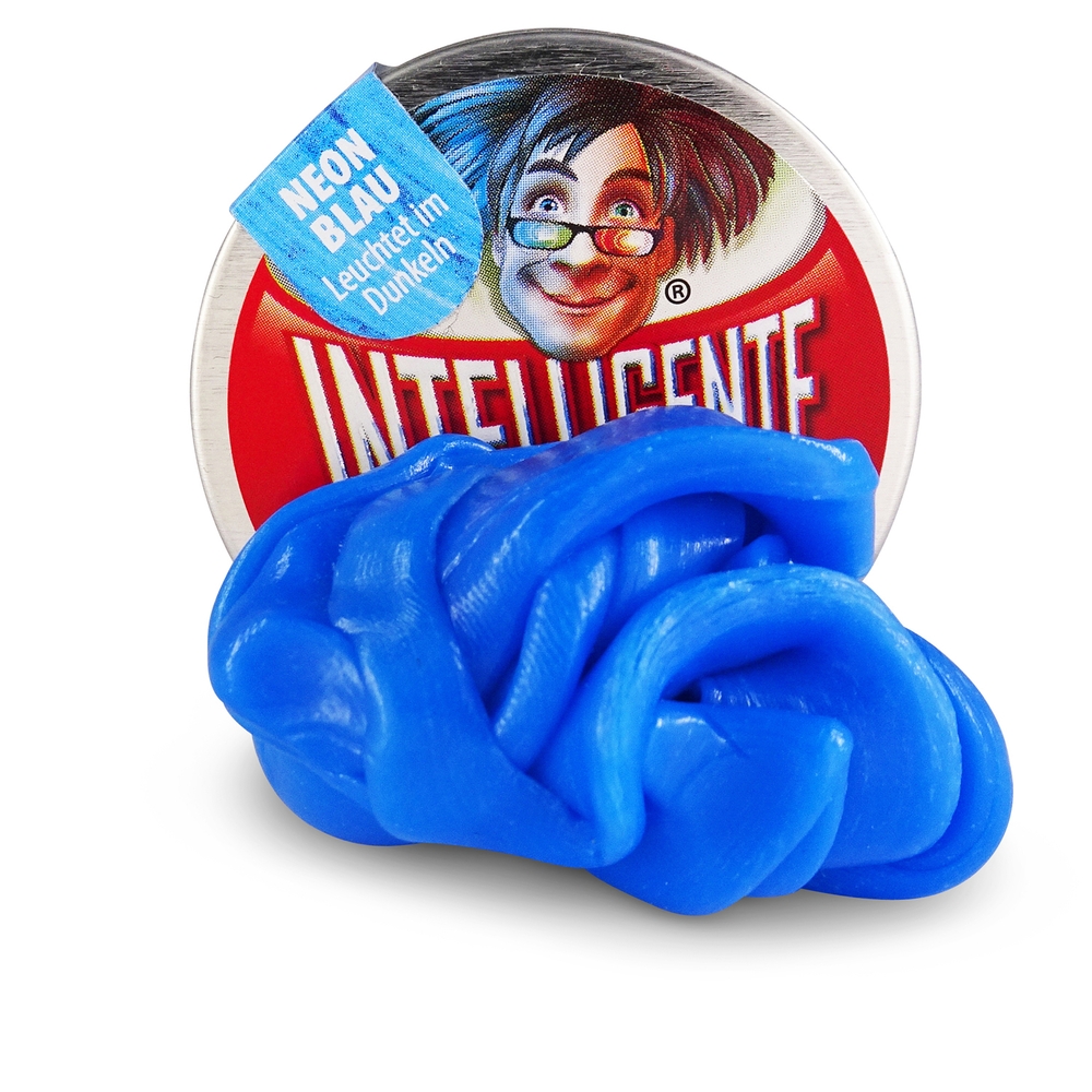 IK-142410_N_001 Intelligente Knete Kleine Dosen Neon Blau – Bild 1