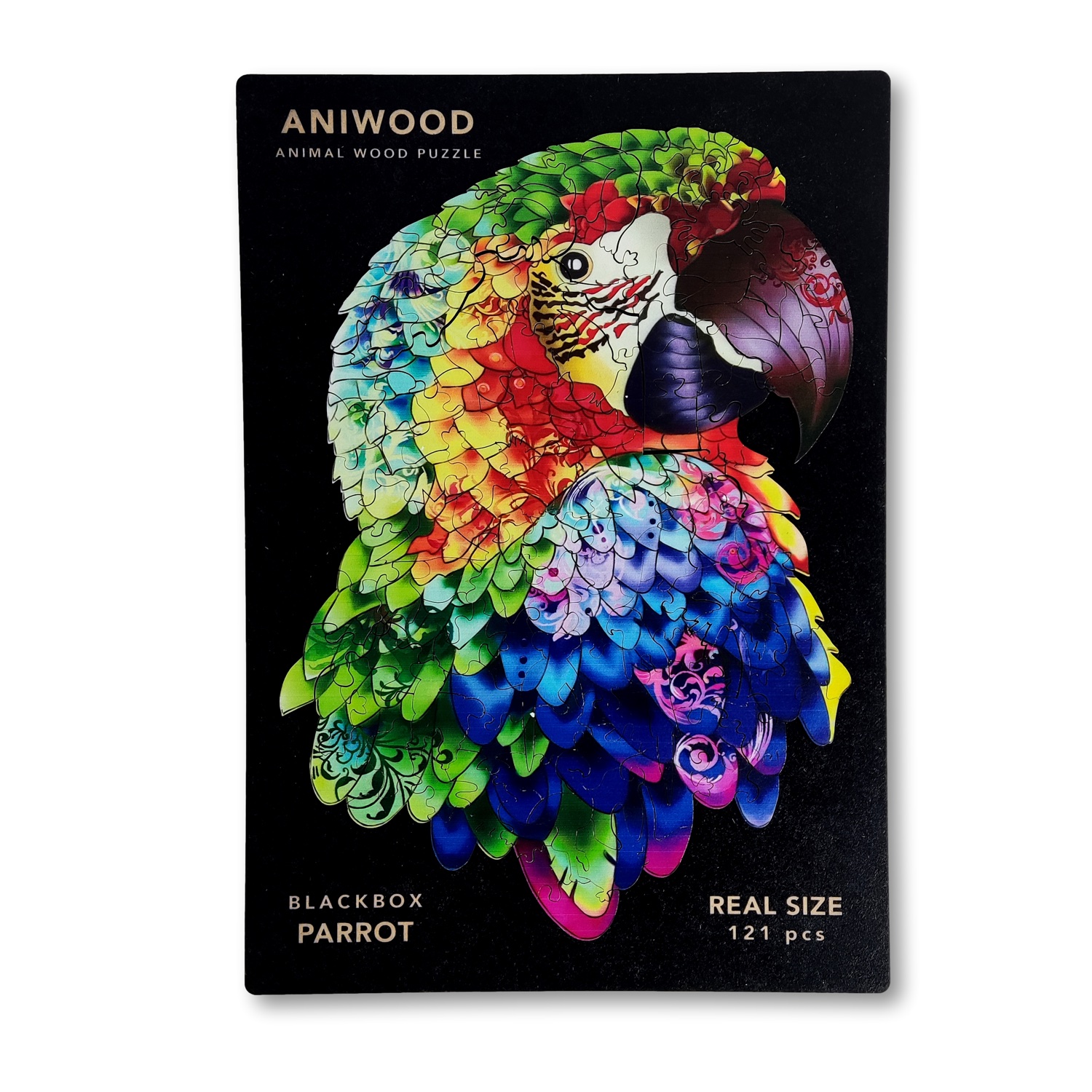 JCAW2314M Aniwood Puzzle Motiv Papagei (M) – Bild 1