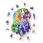 Aniwood Puzzle Motiv Papagei (M) – Bild 2