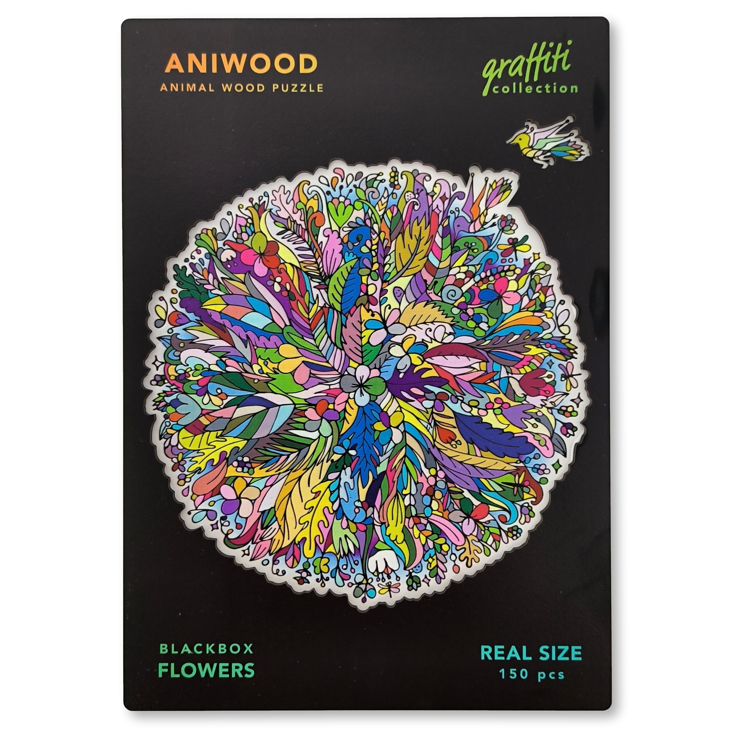JCAW7404M Aniwood Puzzle Motiv Graffiti Blumen (M) – Bild 1