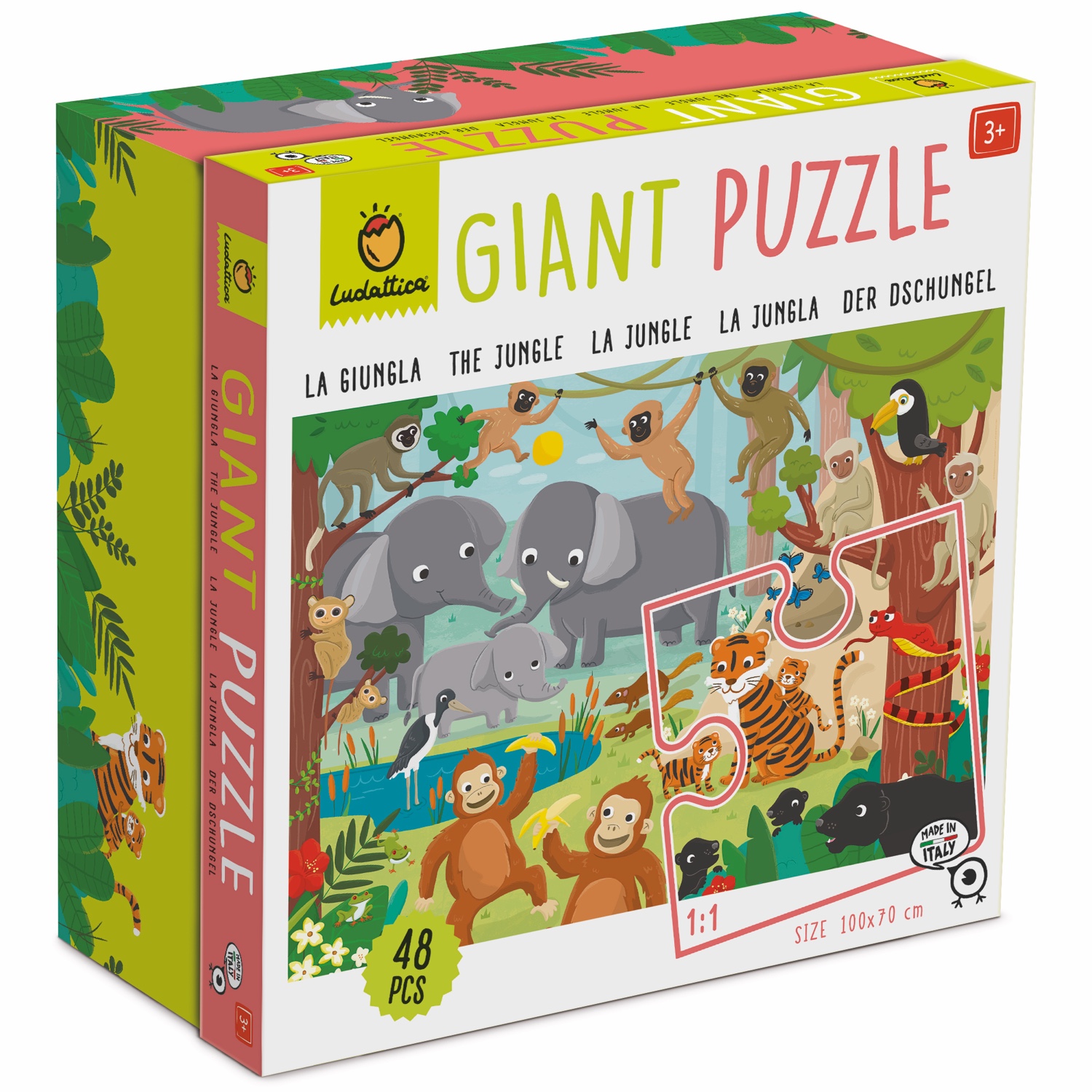 LUD20934-001 Giant Puzzle - Dschungel (48 Teile) – Bild 1