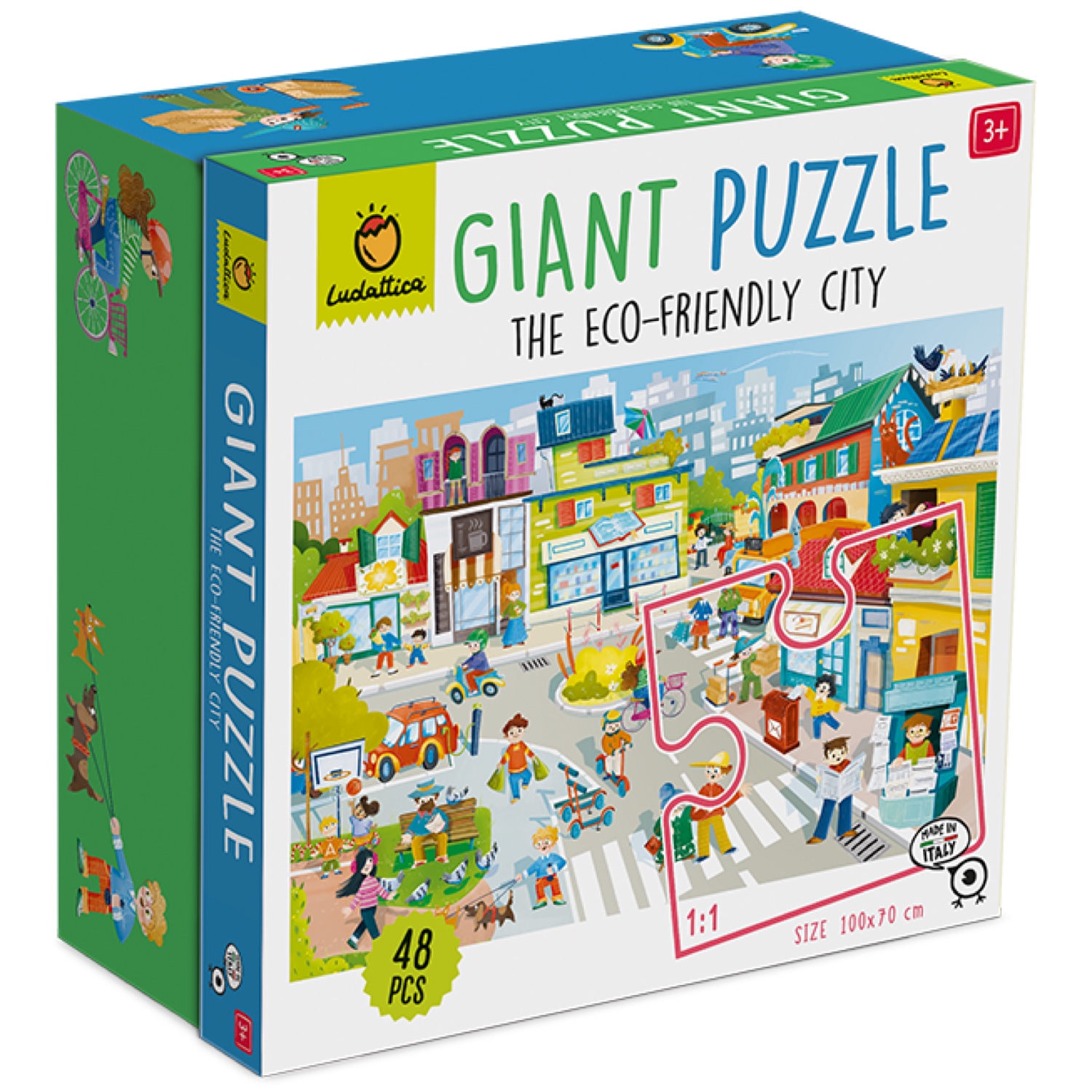 LUD22228-001 Giant Puzzle - Die umweltfreundliche Stadt (48 Teile) – Bild 1