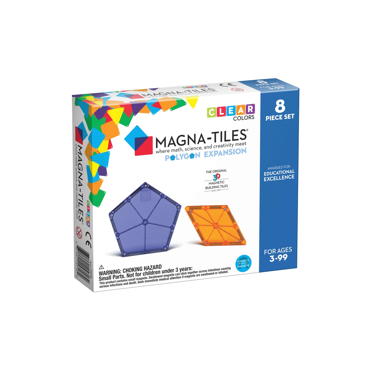 MT15718_001 Magna-Tiles® Polygone Erweiterungsset (8-teilig) – Bild 1