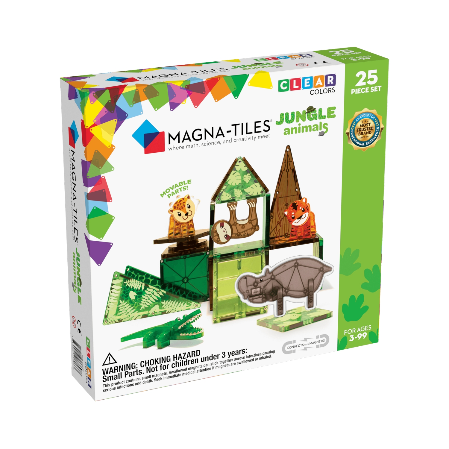 MT21225_001 Magna-Tiles® Dschungel-Tiere Set (25-teilig) – Bild 1