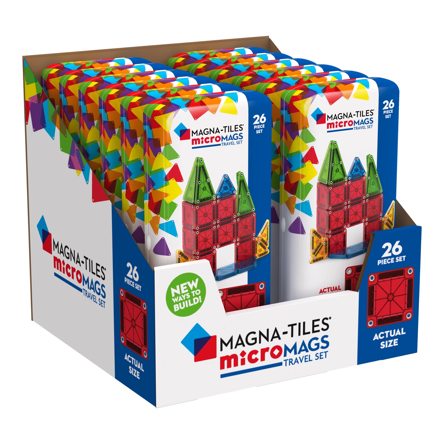 MT244026CDU_001 Magna-Tiles® microMAGS Travel 26-teiliges Reiseset (Display) – Bild 1
