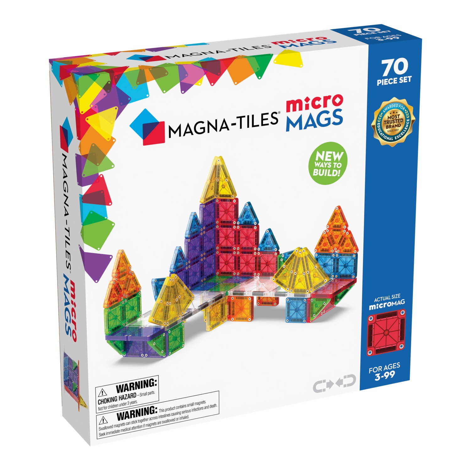 MT244070MM_001 Magna-Tiles® microMAGS 70-teiliges Deluxe-Set – Bild 1