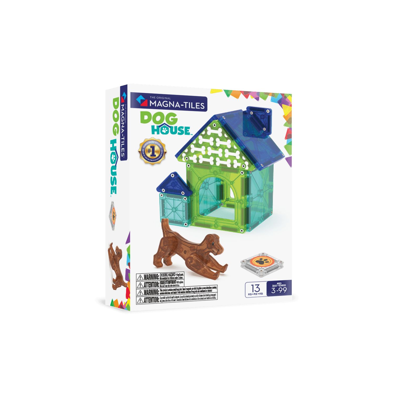 MT252013DH_001 Magna-Tiles® Dog House - 13 Teile – Bild 1