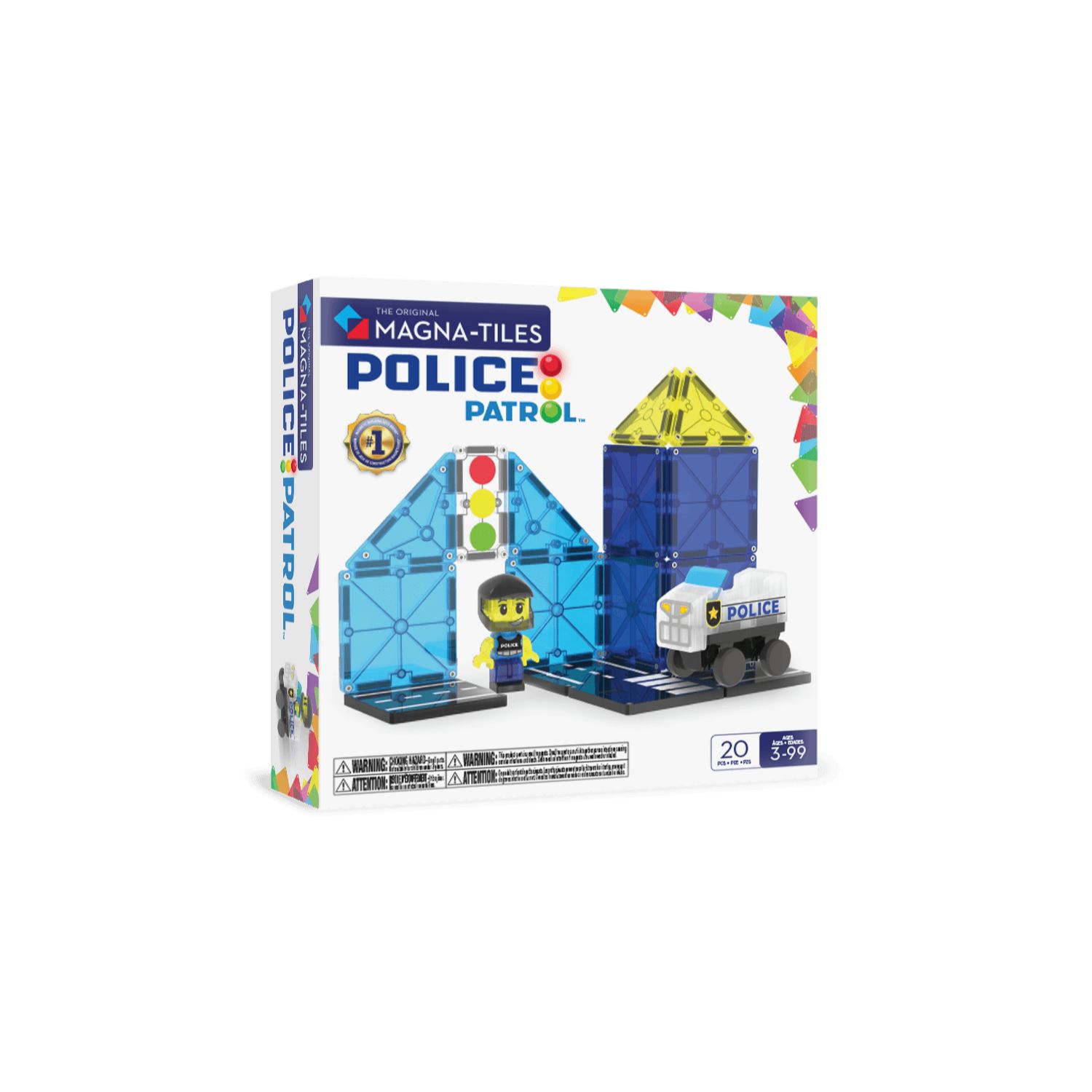 MT252020PO_001 Magna-Tiles® Police Patrol - 20 Teile – Bild 1