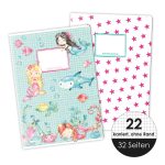Schulhefte 4er Set DIN A4  - Meerjungfrau (VE 4) – Bild 2