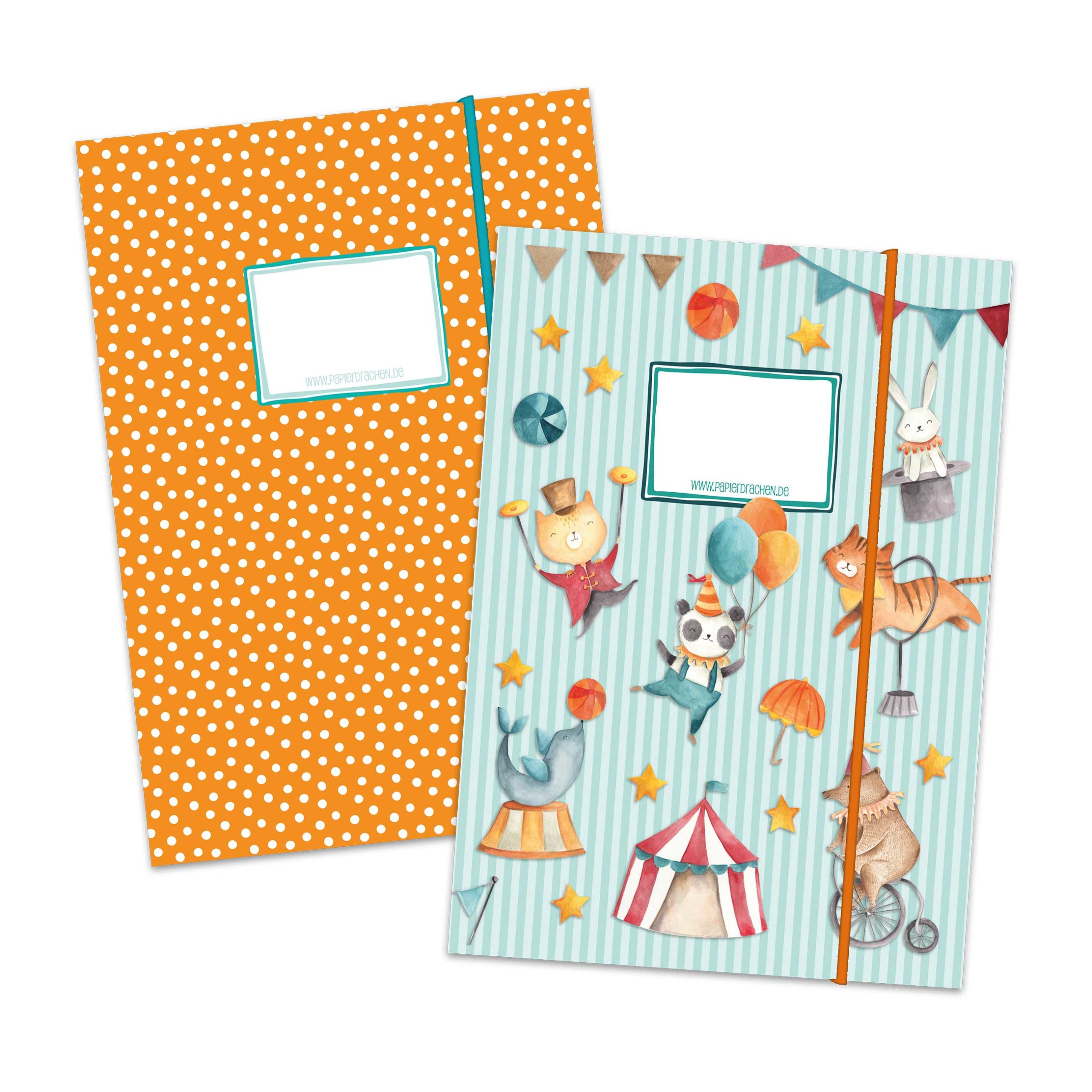 PAPD-009-003-1 Schulmappe 2er Set DIN A4 - Zirkus (VE 4) – Bild 1