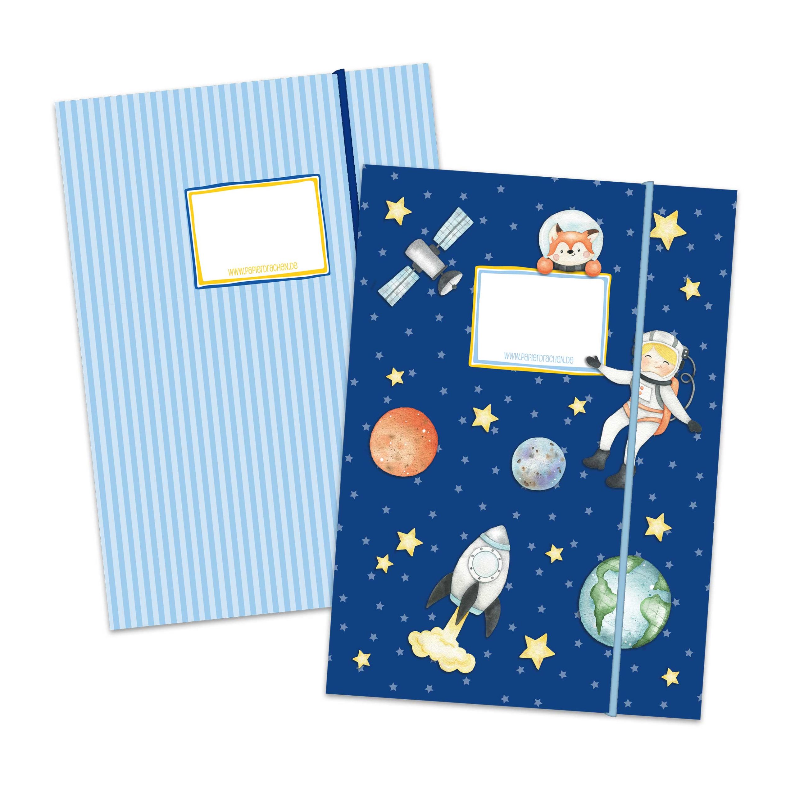 PAPD-009-005-1 Schulmappe 2er Set DIN A4 - Astronaut (VE 4) – Bild 1