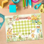 Belohnungstafel für Kinder 10 Blatt – mit tollen Stickern für Jungs und Mädchen – Motiv Camping – Bild 2