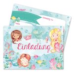 12 Einladungskarten zum Geburtstag – Meerjungfrau