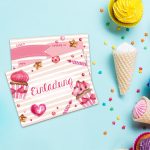 12 Einladungskarten zum Geburtstag – Törtchen rosa – Bild 5