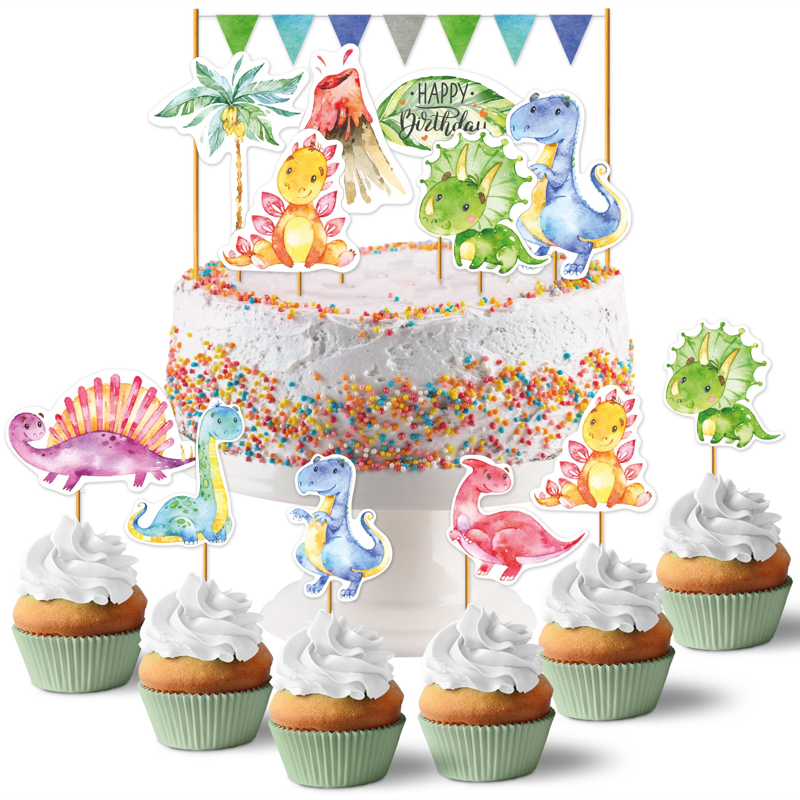 PAPD-G-002-004_001 Kuchenstecker (Geburtstag) - Dino - Set 4 – Bild 1