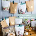12 bedruckte Geschenktüten zu Ostern – Aquarell mit Goldfolierung -Set 8 – Bild 2