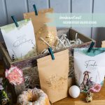 12 bedruckte Geschenktüten zu Ostern – Aquarell mit Goldfolierung -Set 8 – Bild 4