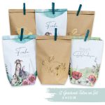 12 bedruckte Geschenktüten zu Ostern – Aquarell mit Goldfolierung -Set 8 – Bild 7