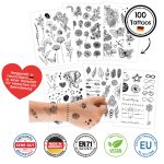 Kindertattoos – Schwarz-weiss