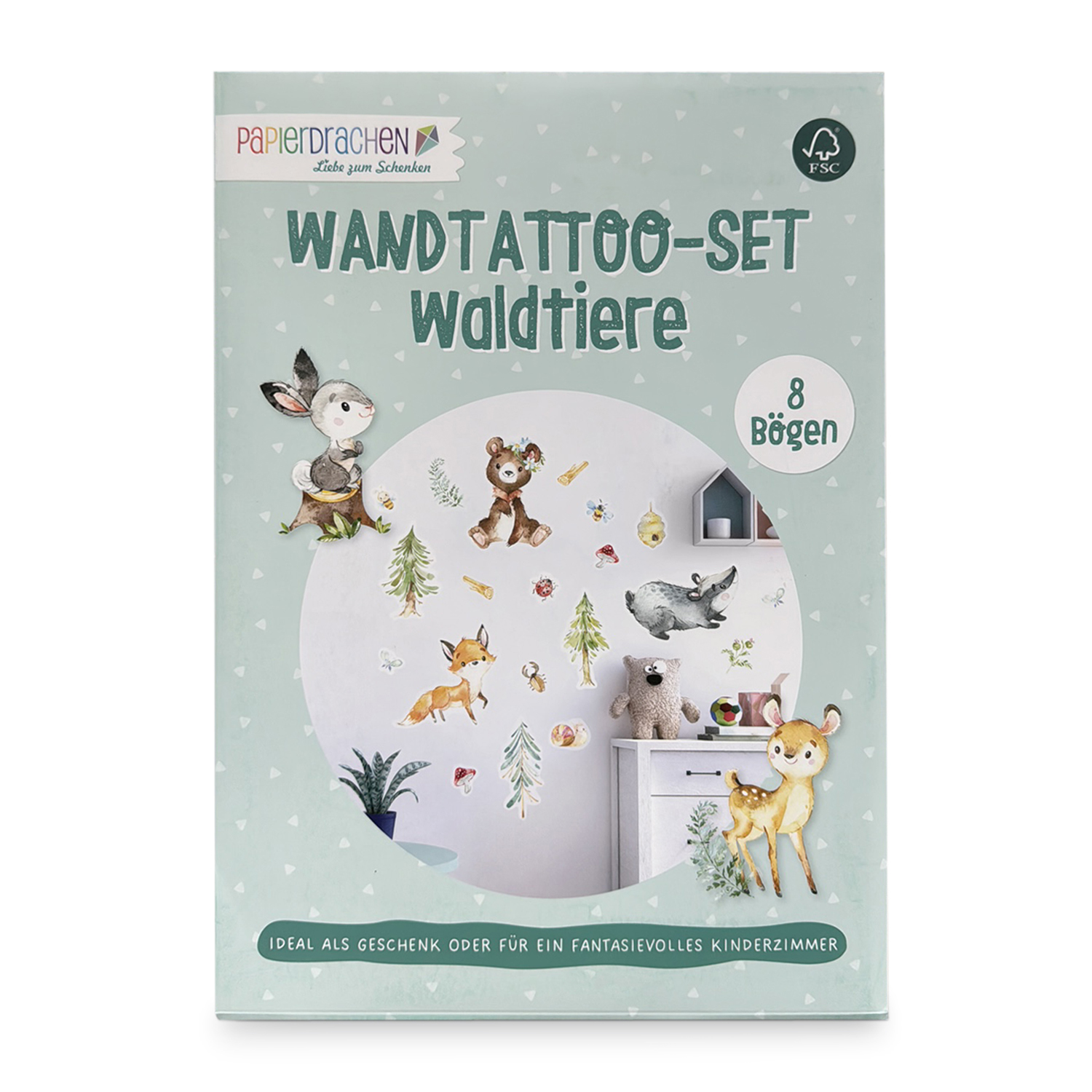 PAPD-WT006_000 Wandtattoos - Waldtiere - Set 6 – Bild 1