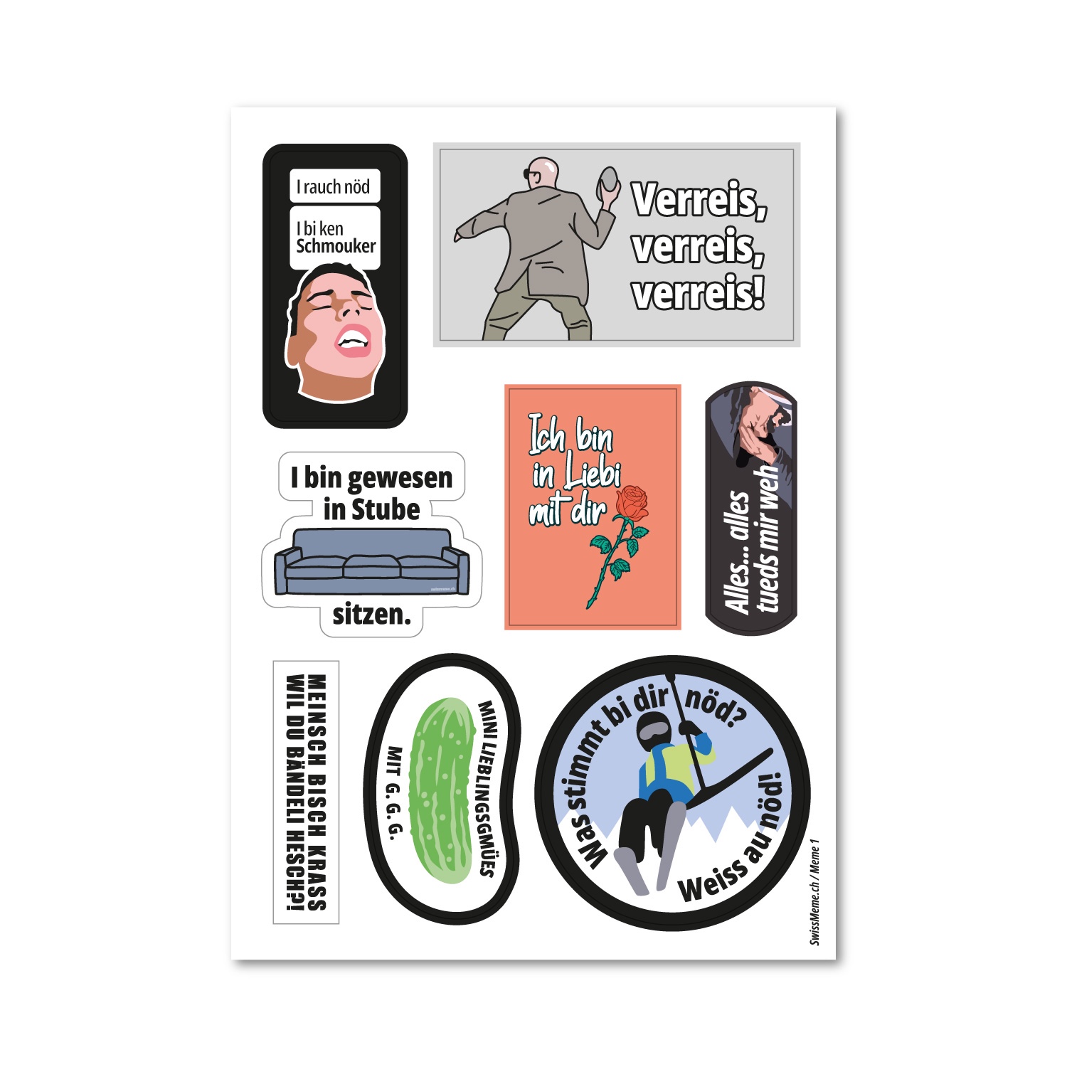 SWM089-01 Stickerbogen - SwissMeme Meme 1 – Bild 1