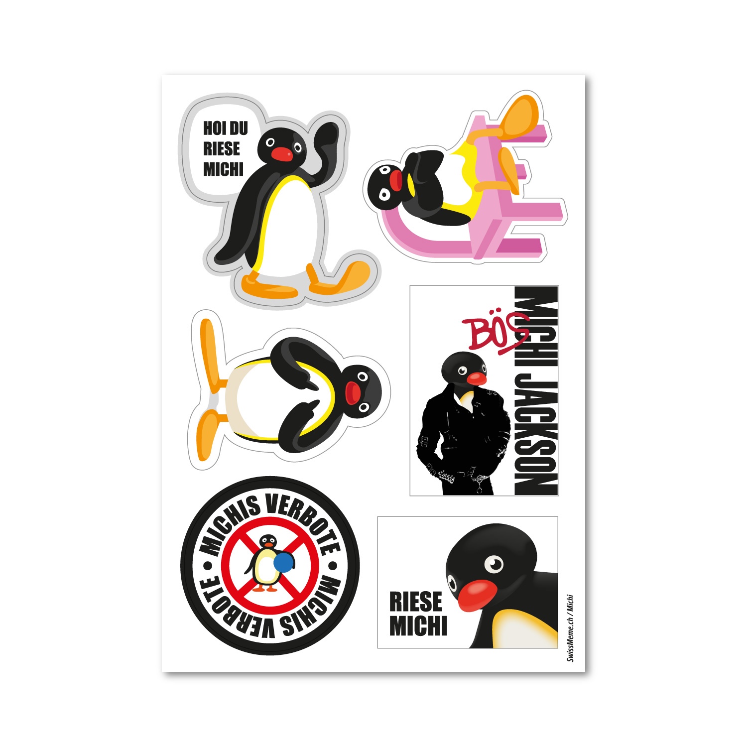 SWM089-03 Stickerbogen - SwissMeme Michi – Bild 1