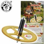 Kuckuckskreisel im Würfel aus Buchenholz