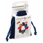 Crayon Rocks in blauem Samtbeutel (8 Farben) – Bild 2