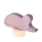Steckfigur grau-lila Maus