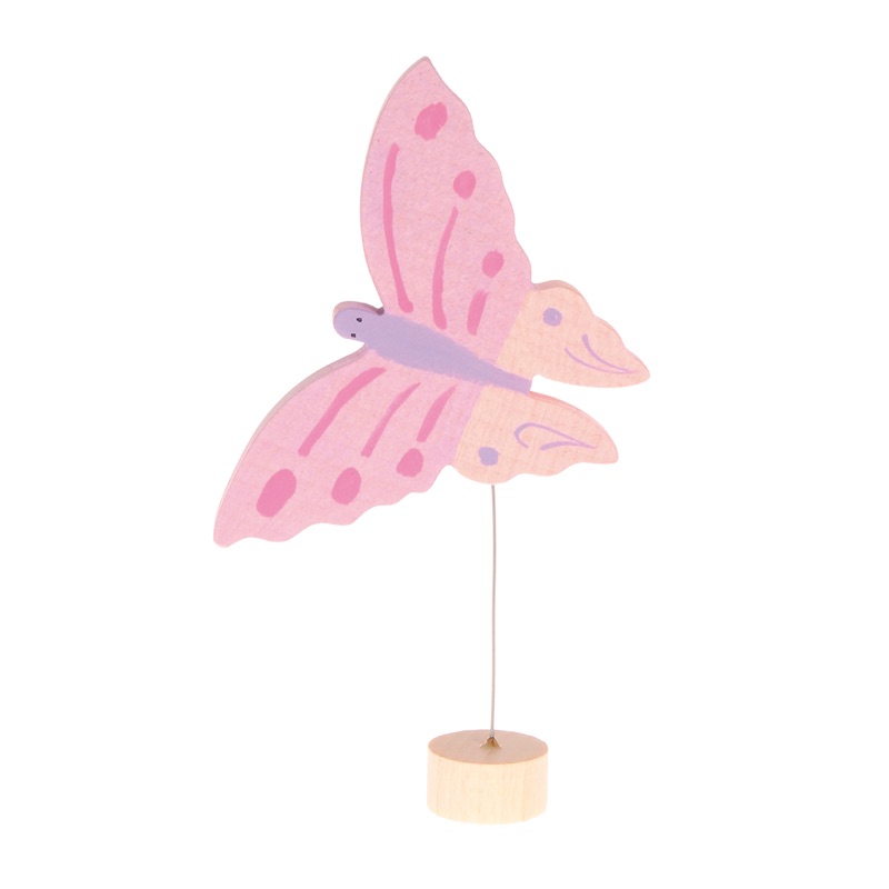 gri04240 Steckfigur Rosa Schmetterling – Bild 1