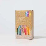 Festtags-Kerzen Dip-Dye Regenbogen 12 Stk.