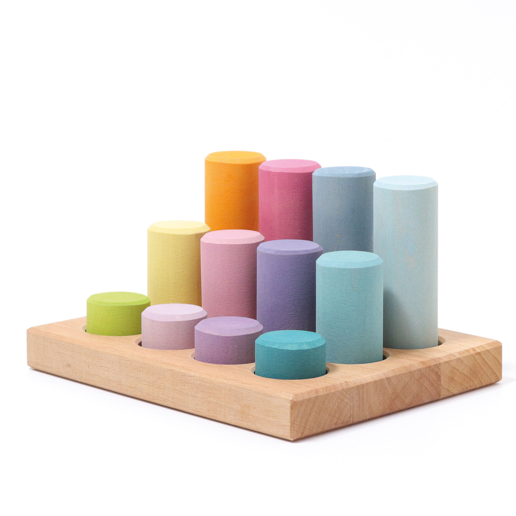 gri10574_001 Steckspiel Kleine Walzen Pastell – Bild 1