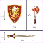 Liontouch® Edler Ritter Spielzeugschwert, Schild & Axt, Rot – Bild 2