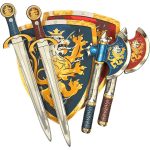 Liontouch® Edler Ritter Spielzeugschwerter, Schilde & Äxte, Blau & Rot