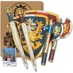 Liontouch® Edler Ritter Spielzeugschwerter, Schilde & Äxte, Blau & Rot – Bild 4