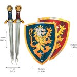 Liontouch® Edler Ritter Spielzeugschwerter & Schilde, Blau & Rot – Bild 2