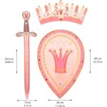 Liontouch® Königin Rosa Spielzeug-Schwert, Schild & Krone – Bild 2
