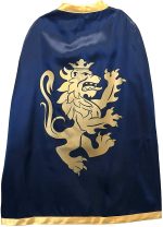 Ritter Umhang Löwe - Blau / Gold